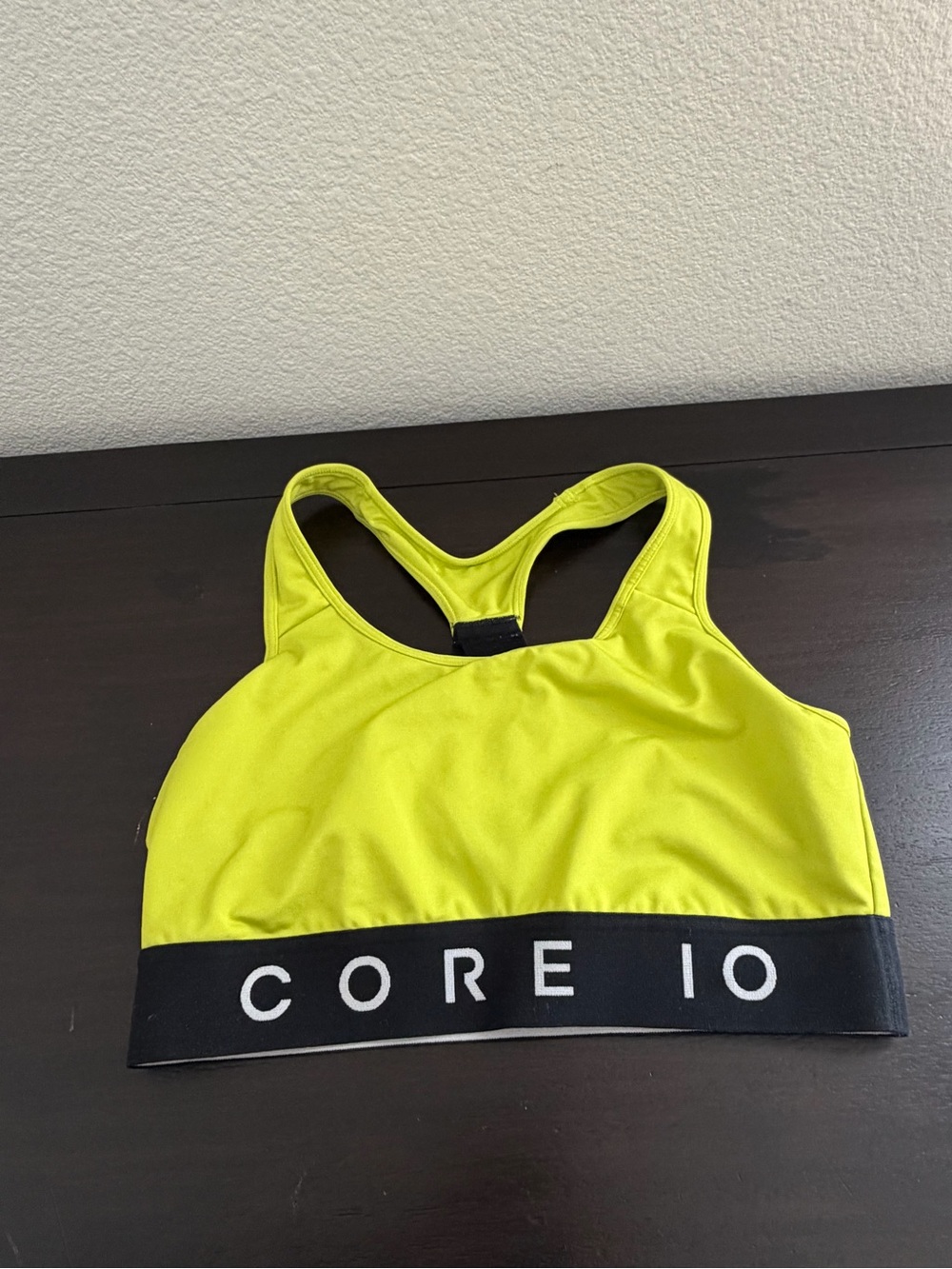 Core 10 Yellow Racerback  Sports Bra - Women M